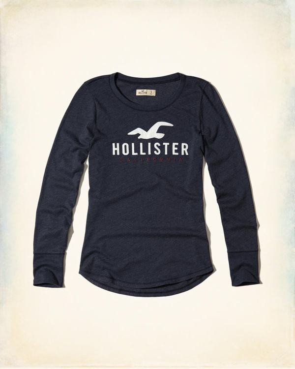 Camisetas manga best sale larga mujer hollister